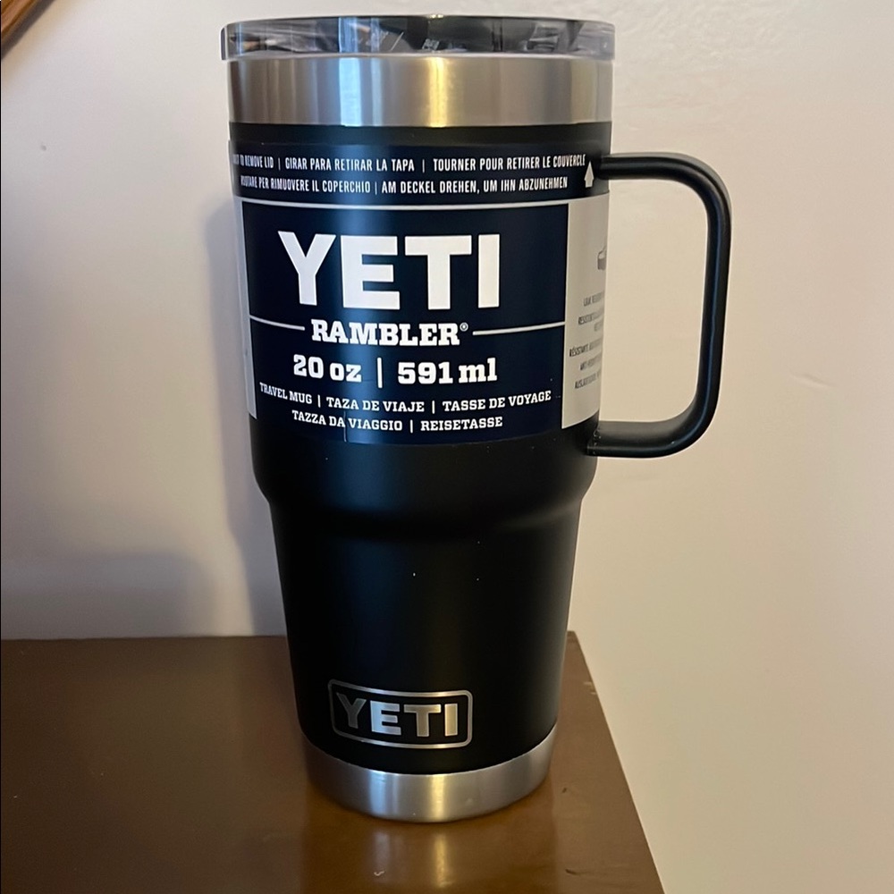 YETI Black Rambler 20 oz Tumbler